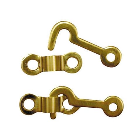 Hd HD NM211938 Solid Brass Miniature Hardware; Hook & Staple - 0.75 x 1.88 in. NM211938